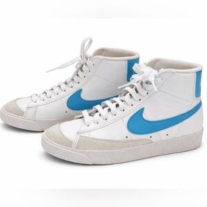 Nike Blazer Mid ’77 Next Nature White Blue High Top Sneakers Women’s 7.5